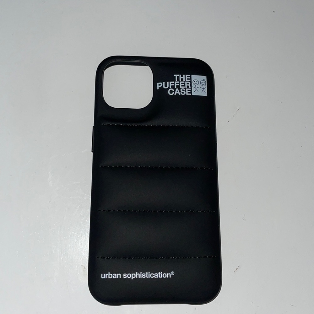 Black puffer phone case for iPhone 13